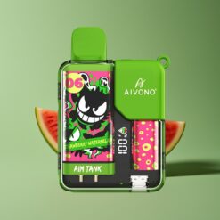 Aardbei Watermeloen Groothandel Belgium Aivono Aim Tank 9500 Puffs LCD Display