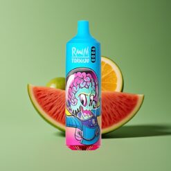 Aardbei Watermeloen Groothandel Belgium RandM Fumot Tornado 9000 Puffs Mesh Coil