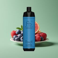 Blauwe Bes Bubblegum Groothandel Belgium RandM Fumot Shisha 10000 Puffs LED Indicator