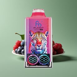 Blauwe Bes Kers Veenbes Groothandel Belgium Fumot Leopard 40K Puffs Dual Mesh