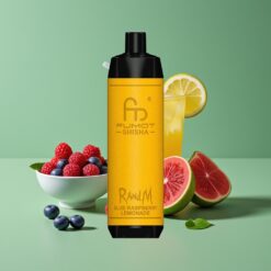 Blauwe Framboos Citroen Groothandel Belgium RandM Fumot Shisha 10000 Puffs 0.5% Nicotine