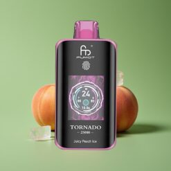 Sappige Perzik IJs Groothandel Belgium Fumot Tornado 25000 Puffs 700mAh Rechargeable Battery