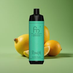 Witte Flash Groothandel Belgium RandM Fumot Shisha 10000 Puffs LED Indicator