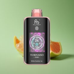 Witte Gummy IJs Groothandel Belgium Fumot Tornado 25000 Puffs 700mAh Oplaadbare Batterij